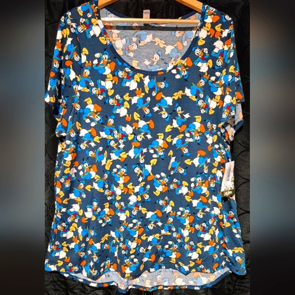 LuLaRoe Donald Duck Character Top - Blue and Gray - Picture 1 of 4